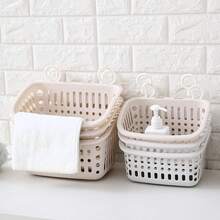 Household Hook Storage Basket Kitchen Hanging Basket Bathroom Makeup Storage Basket Plastic Basket Storage Basket,Gifts For Women,Christmas Gifts,Gift Ideas For Women