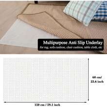 60x150 Cm / 100x150 Cm / 120x180 Cm Carpet Non-Slip Pad, Anti-Slip Carpet Liner, Non-Slip Carpet Fixing Mat, Suitable For Hard Floors, Wooden Floor Carpet Fixing Pad - Beige - View 3