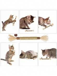 22cm Bastone da masticare per gatti, giocattolo per la cura dei denti dei gatti, bacchetta di addestramento, spuntino per animali domestici - Multicolore - Visualizzare 2