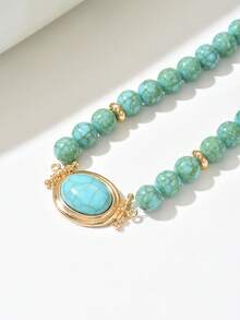 1 buc. Pește elegant și geometric din rășină multicoloră, etichetă Medusa argintie, model imitație de piele de șarpe din jad, rășină chihlimbar, turcoaz artificial, mărgele din rășină cu model floral verde/roșu/portocaliu/transparent, pandantiv inimă aurie, colier cu mărgele stea din rășină, pandantiv stea, colier asimetric cu perle artificiale în stil baroc artificial, potrivit pentru doamne elegante, asortat cu orice ținută de vacanță, fiecare mărgele din rășină are o culoare unică, rășină artificială multicoloră.