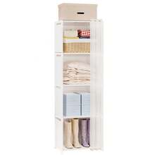 Tomnk 1pc 4tier Portable Wardrobe Closet, White/Black Easy Assembly Cloth Storage Cabinet For Home, Rental House, Dorm Bedroom - Nhiều màu - Xem 1