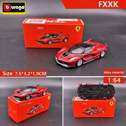Burago 1:64 Scale Diecast Matchbox Micro Racing Car Model Collection, Birthday Gift For Men, Racing Car Toy, Official Authorized