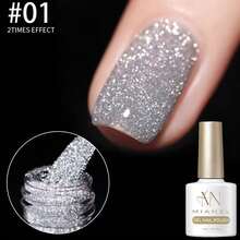 MIANEL 10ML秋冬酒红色闪光碎钻亮片凝胶指甲油2025新款白色流行粉彩碎钻光疗凝胶红指甲黑色指甲适用于美甲用品圣诞美甲 - 彩色 - 查看 4