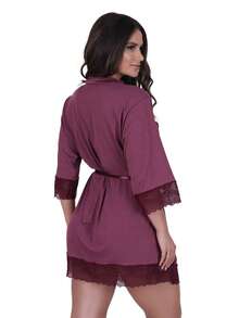 Maternity Sleepwear - Màu Đỏ Sâu - Xem 5