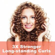 HATTEKER 1pc Women's Ceramic Curling Fast Heat, Adjustable Temp, Auto-Rotate, Travel-Friendly - EU C Type Plug(220-240V) - View 9