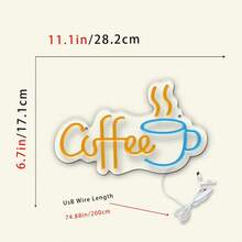 1 Piece, Unique Design, Distinctive Appearance + Acrylic Back Panel + Coffee Coffee Cup-Shaped Neon Light (No Batteries Required) -Worthy Style + Coffee-Themed Lettering + Coffee Cup Pattern/With Switch, Plug-In Compatible + Decorative Ambiance Light + Suitable For Coffee Shop Decoration, Home Decor, Daily Ambiance Creation, Versatile For All Seasons.