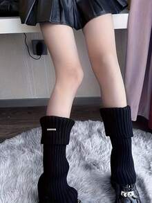Women's Over-The-Knee Fleece Stockings, Soft And Warm, Hand Washable, Suitable For Both Casual And Formal Occasions, A Stylish Winter Outfit, And An Ideal Choice For Cold Weather. - Multicolor - View 8