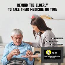 - Reloj de demencia digital de 10.1 pulgadas, brillo ajustable, recordatorios de reloj despertador y 3 modos de visualizacin, gran regalo para personas mayores y pacientes con Alzheimer - Negro + 7 inches - Ver 4