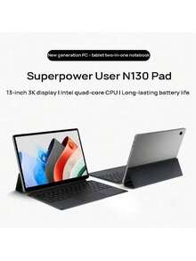 Lenovo N130 2-In-1 Device With A Slim, Metal Body And Plug-And-Play Keyboard For Seamless Switching Between Work And Play. Available In Silver.