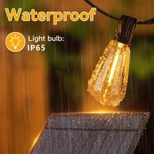 1 Box Of 12 ST38 Solar String Lights, 50 FT USB & Solar Dual Charging Outdoor String Lights, 3 Modes, 2600K Waterproof Garden Lights For Porches, Gardens, Markets, Bistros, And Camping - 暖色 - 查看 7