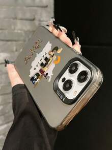 独特的旁遮普元素印花2D图案手机壳，时尚百搭，适合送给同事、朋友、家人、情侣、生日、沙特国庆节、万圣节、圣诞节、新年等礼物。黑色镂空镜片磨砂软保护壳，适用于 17/16/15/14/13/12/11/Pro/ProMax等机型。 - 彩色 - 查看 2