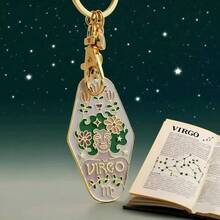 十二星座珐琅钥匙扣，适合作为礼物送给朋友、家人，生日礼物，也可作包包挂件，波西米亚风格 - 彩色 - 查看 22