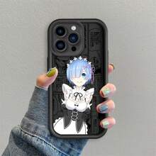 Anime Re-ZERO R-Rem R-Ram Eye Ladder Covercompatible with Apple  15 14 13 12 11 XS XR X Pro Max Plus Soft Phone Case,Covercompatible with  17 Hülle, 17 pro Hülle, 17 promax Hülle