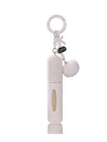 1/4 件蝴蝶结毛绒化妆品瓶，包挂钥匙扣 5ml 旅行便携式底部香水灌装喷雾瓶，可重复使用香水分配工具，多种图案可供选择，适合男士和女士