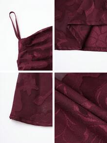 Unadoll Women's Lace Up Waist Cinching And Backless Lace Fabric Is Sexy And Elegant Red Winter Dress, Suitable For Vacations, Dates, Returning To School, Christmas, New Year, Thanksgiving, Parties, Weddings, And Beach Wear