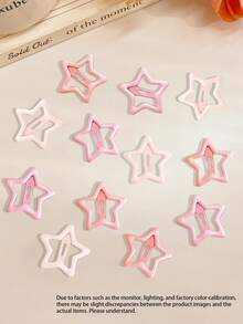 8个/套紫色金属星星发夹，时尚迷你发卡，Y2K可爱装饰发饰，适合日常佩戴、上学用品、头部饰品、发夹 - 紫色 - 查看 22