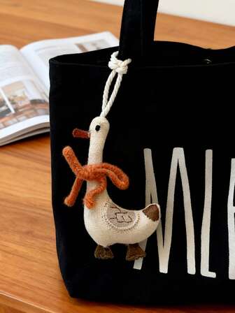 Creative, Sweet And Cute Keychain Bag Pendant, Bag Accessories, Bag Charm Fun Scarf Goose Pendant, Texture Fabric Clothing Accessories, Best Gift For Girlfriend In Autumn And Winter Car Accessories For Woman