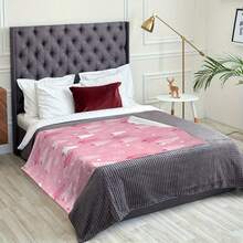 Christmas Tree Design Throw Blanket Soft Pink White Winter Tree Snowflake Pattern, Cozy All-Season Bedspread For Couch, Sofa, Bed Pastel Pink Holiday Decor Gift For Home, Housewarming, Or Christmas Lightweight Warm, Durable Easy-Care Design With Retro Style And Festive Pink Pine Trees And Snowflakes In Soft Pink, Beige, And White Hues, Christmas Blankets, Christmas Decor Christmas Blanket Gift/Thanksgiving/New Year Gifts  Four Seasons Universal Multifunctional Blanket/Perfect Gift,  Blanket With Modern Aesthetic Design And 2D Printing Technology Is An Ideal Companion For Sofa Napping, Traveling Camping, Home Decoration And Office Embellishment. A Thoughtful Gift For Thanksgiving, Christmas, Valentine's Day, Father's Day, Mother's Day And Other Festivals Special Moments Such As Birthdays, Weddings, Anniversaries And More.  Exclusive Gifts For Family Members, Partners, Parents, Grandparents Or Dear Friends. - 彩色 - 查看 5