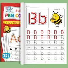 32 páginas Cuaderno de trabajo de preescolar para practicar el alfabeto - Con ayudas visuales interesantes (manzana, etc.), práctica de escritura fácil, excelente regalo educativo para la lectura, escritura y habilidades motoras finas tempranas - Multicolor - Ver 8