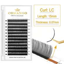 CoMango 12 Rows 0.07mm Thin 5D Fairy Eyelashes, Pointed Tip Wet Eyelash Cluster Pre-Made 5D Mink Fur False Eyelashes, Suitable For Makeup Eyelash Cluster, Eyelash Cluster, Single Eyelash, False Eyelashes - LC - View 13