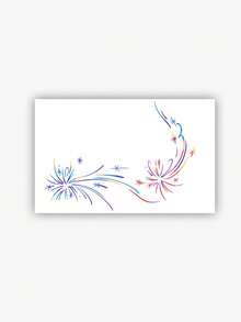 1 Stück wasserfester und schweißfester temporärer Tattoo-Aufkleber mit bunten, blühenden Feuerwerken, romantischem Muster der ewigen Liebe, geeignet für Rücken, Arm, Paartattoos, hält 1-3 Tage