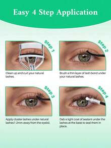 2304 Clusters Lashes Book High Capacity Lashes Kit, D Curl Lash Clusters Multiple Styles Mixed 10-16mm Mega Volume Individual Lashes Wispy Lashes Cluster Lash Set Comes With&Seal Lash Remover And Tweezers Use At Home, Beginner Friendly - màu đen - Xem 8