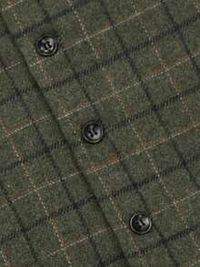 男士格子修身双排扣西装三件套：外套、马甲和裤子，适合派对、婚礼等场合。 - 綠色 - 查看 4