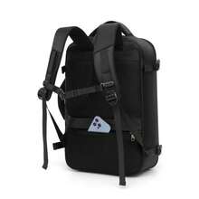 Multifunctional Backpack Travel Sports Notebook Business Waterproof Casual USB Waterproof 6612 - Xanh đậm - Xem 4