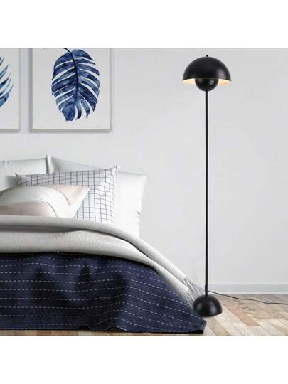 Alpinaluz Classic Nordic Vloer Lamp In Zwart Parabolic Shade Base, E27 Socket Living Room, Dining Bedroom view 5