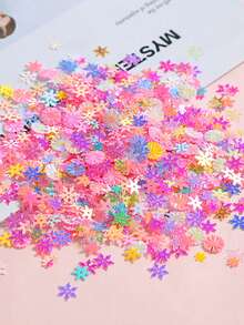 50g/100g/200g/500g Random Color Reflective Iridescent Sequins Cream Glue For DIY Phone Case, Necklace, Earrings, Bracelet, Decoration, Jewelry Making Resin Crafts