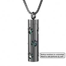 Colier nou vintage negru cu difuzor de aromaterapie, colier cu pandantiv cu difuzor de uleiuri esențiale de parfum cu cutie mică din oțel inoxidabil, bijuterii pentru aromaterapie - Negru - Vizualizare 26