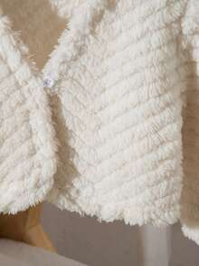 جاكيت قصيرة بأكمام طويلة من القماش الناعم والحلو للأطفال الرضع/البنات الرضع، مناسبة للارتداء اليومي - لون مشمشي - مشاهدة 6