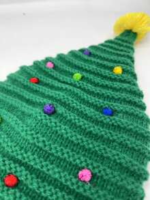 Classic Santa Claus Hat With Lots Of Stretch, Adult Size - Black Brim And Green Body With Pom-Pom Decoration, Soft Polyester Festive Party Hat, Suitable For Both Men And Women, Festive Dress Up Accessory, Hand Wash Only, Christmas Hat