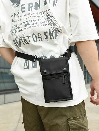 New Waterproof Phone Bag Men's Shoulder Bag Multi-Purpose Small Backpack Nylon Crossbody Travel Bag Fashion Chest Bag Pouch