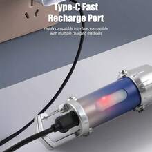 1 Stück Mini LED COB Taschenlampe USB wiederaufladbar mit Haken, tragbarer Schlüsselanhänger Licht für Outdoor Camping mit rotem und blauem Licht