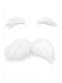 1 Set Funny Style Fake Mustache And Eyebrows, Unisex Self-Adhesive Fake Beard + Thick Eyebrows, Suitable For Theme Parties And Funny Occasions
