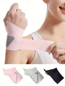 1pc Swirl Tendon Sheath Wrist Brace, Seamless Knit, 0.09cm/0.03in Ultra-Thin, Double-Layer Wrap-Around Compression, Enlarged Palm Design, Breathable Wrist Support Sleeve, Open Design For Easy Wear - Multicolor - View 1