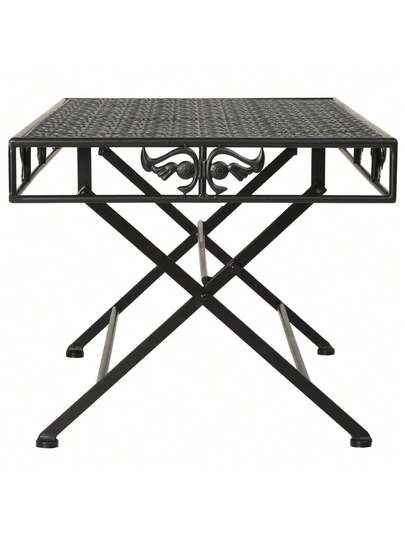 VidaXL Vintage Folding Coffee Tafel 100x50x45 Cm Metal Zwart view 3