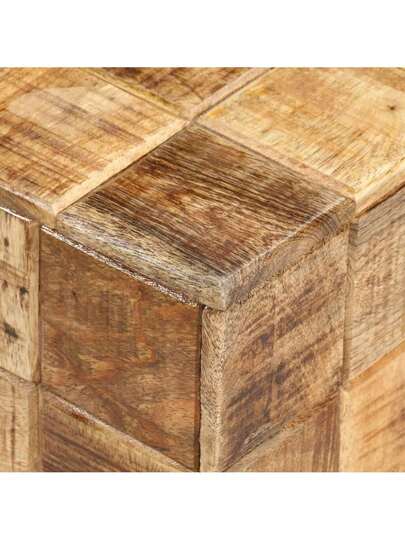 VidaXL Coffee Tables Pcs Block Rough Mango Wood view 6
