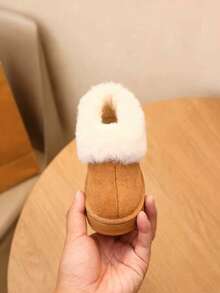 1 Pair Children's Comfortable Winter Boots, Unisex Fashion Flat Snow Boots