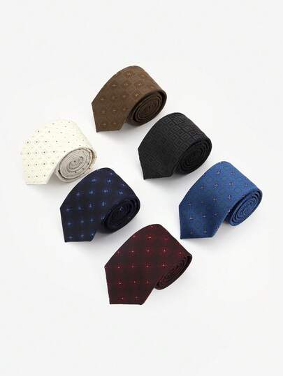 1pc Artistic Jacquard Textured Niche Necktie, 7cm Luxury Personalized Tie For Men