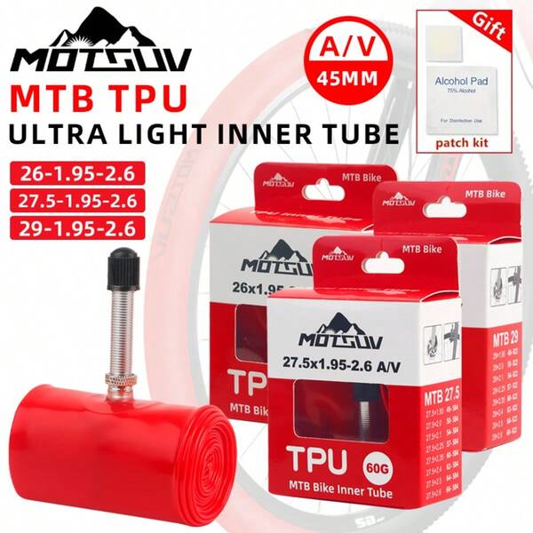 TPU Mountain Bike Tire Set, Ultra-Light TPU Tires Fit 26", 27.5" And 29" Wheels, With Presta Valve, Off-Road Riding, Tread Design, Lightweight Tires, Flexible Tire Set, Commuters, Outdoor Adventurers