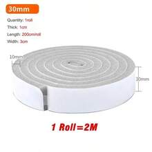 2pcs 2M Self-Adhesive Door Window Sealing Strip Weather Stripping Soundproof Windproof Dustproof Seal Sponge Foam Insulation Tape - Multicolor - View 2