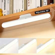 Mirror Light Bar Dimmable Touch Light 3 In 1 Light Color Changeable Built-In Battery Rechargeable Adjustable Angle And Magnet Mount For Reading Closet Cabinet Wireless LED Closet Kitchen Portable Light Bar For Vanity Makeup Mirror,1pc Led Vanity Light For Makeup Mirror, Wall Lamp, Bathroom, Usb Chargeable, Multifunctional Desk Reading Lamp, Bedroom, Dormitory, Eye Protection