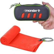 Toalla de microfibra, toalla de viaje, toalla de camping, tamao pequeo 15. pulgadas 31.5 pies, secado rpido, suave y ligera, adecuada para gimnasio, playa, natacin, mochileros y ms - Rojo + 55.10" x 26.00" - Ver 2