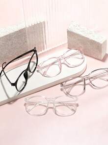 2 Pairs Of Teen Square Glasses That Are Snug Fit And Versatile, Suitable For Casual Parties. - Multicolor - View 1