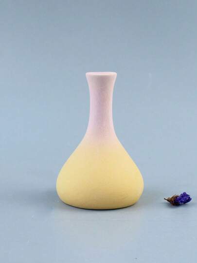 1pc Mini,Wide Mouth Vase, Ceramic Flower Vase ful Desktop Ornaments Creative Plant Pots, Fake Flowers Room, Dopamine ations,Home ations, Photo Props, Bedroom, Entrance, Holiday ation, Mother's Day s, Ho warming Back To School Graduation Room Glass view 7