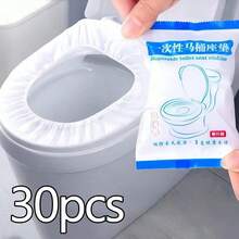 10/50pcs Disposable Toilet Seat Covers, Individually Packaged Toilet Seat Cushions,Portable Travel Business Toilet Mat, Travel Accessories For Public Restrooms, Airplane, Camping,Portable Disposable Toilet Seat Pad For Household,High-Quality Elastic Belt Toilet Seat Covers, Portable Waterproof And Anti Fouling Toilet Seat Cushions, Anti Slip Travel Home Toilet Bowl Training Toilet Seat Covers, Youth Gifts - Non-Woven Fabric