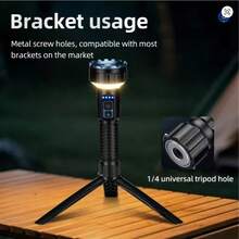 AloneFire X104 Powerful LED Flashlight Rechargeable Type-C Emergency Torch Portable Camping Light Dimmable Tent Lamps