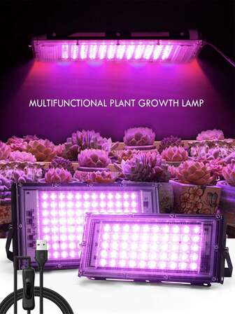 1 件全光谱 LED 植物生长灯，LED 灯板，USB 供电，抛光表面，适用于补充室内水培植物照明，用于蔬菜、多肉植物、花卉和水果生长